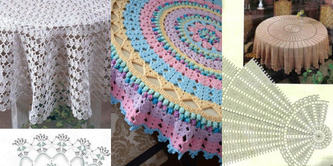 crochet round tablecloth tutorial and ideas