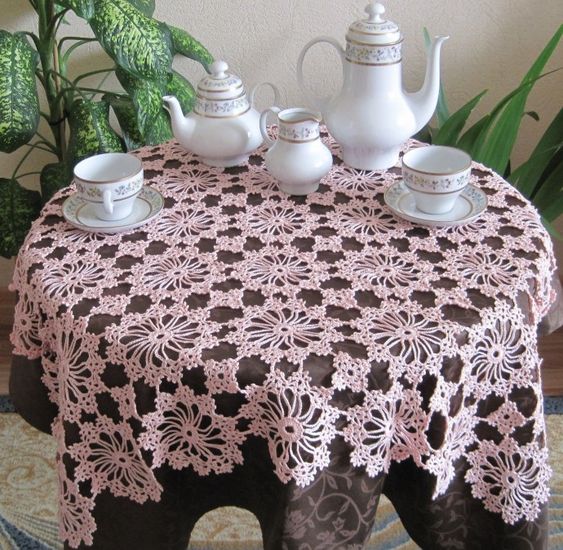 crochet round tablecloth tutorial and ideas 7