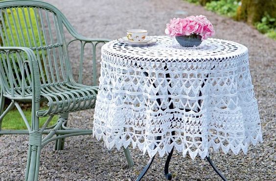 crochet round tablecloth tutorial and ideas 9