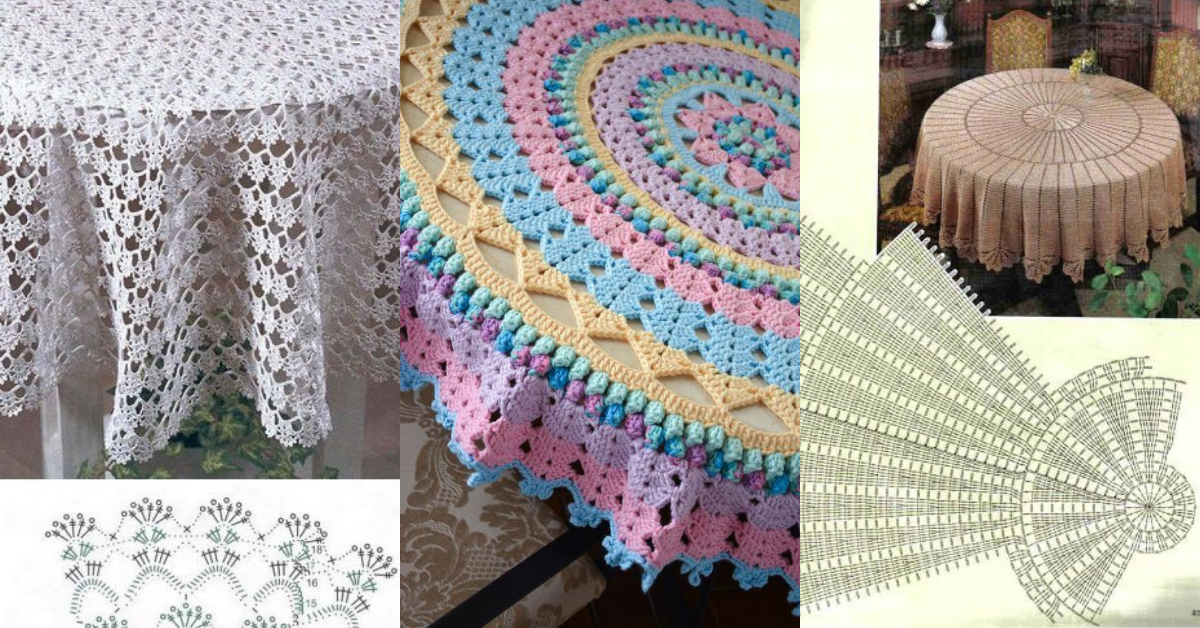 crochet round tablecloth tutorial and ideas