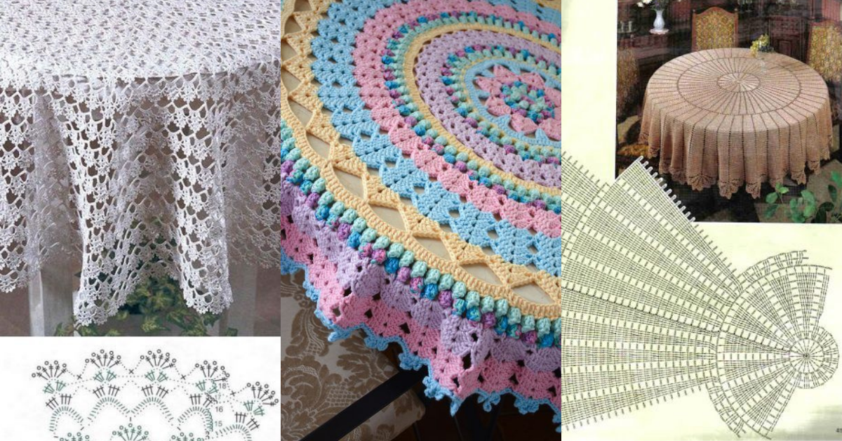 Wonderful Crochet Round Tablecloth Tutorial And Ideas