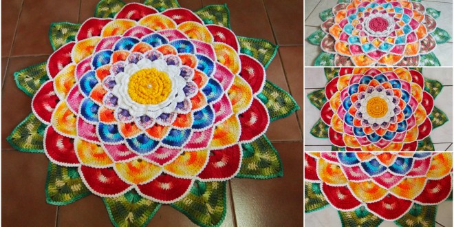 crochet rug mandala