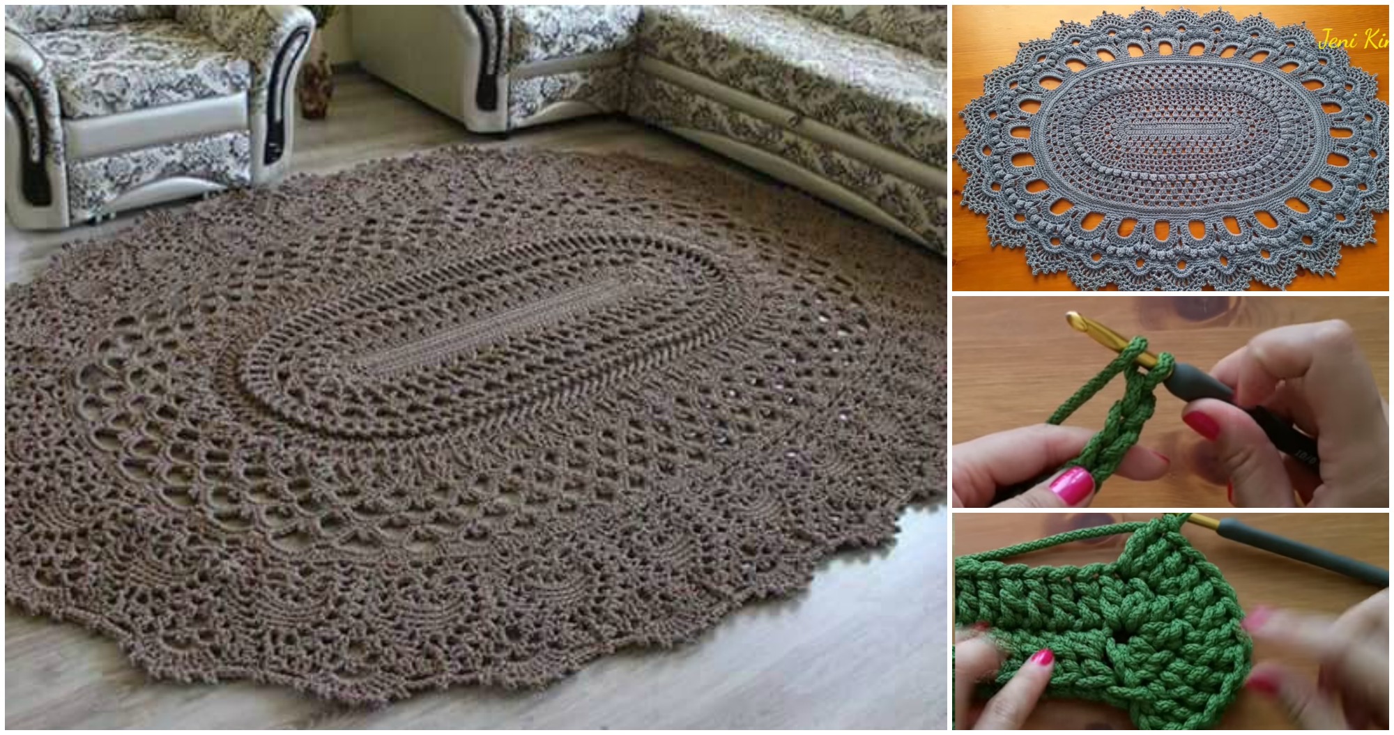 crochet rug oval