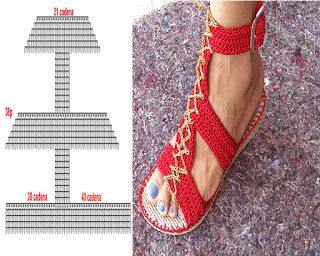 crochet sandals free pattern 7