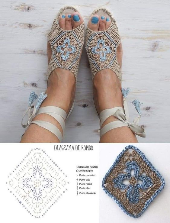 crochet sandals free pattern 9