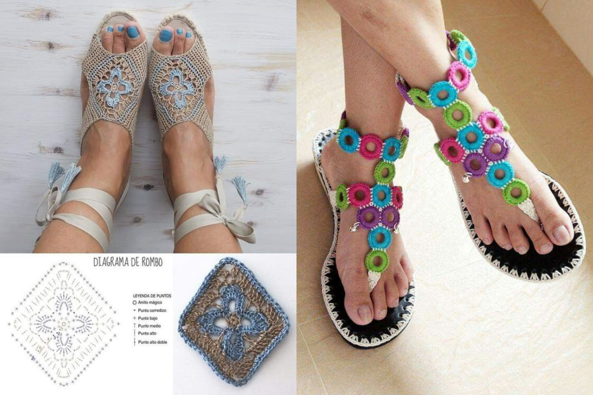 crochet sandals free pattern