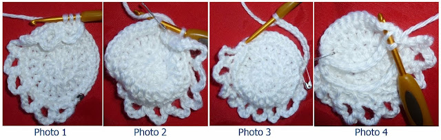 crochet santa frame ornament tutorial 2