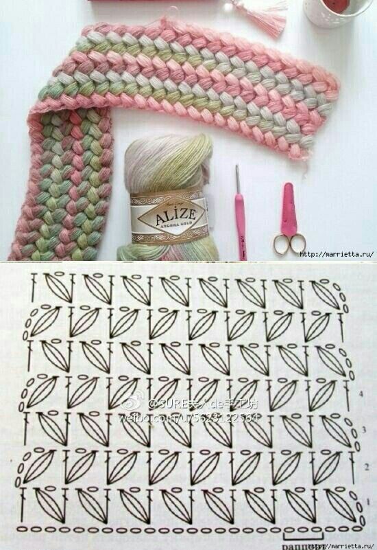 crochet scarf graphics 4