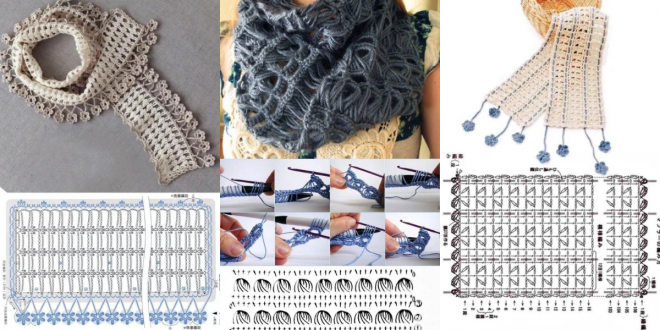 crochet scarf graphics