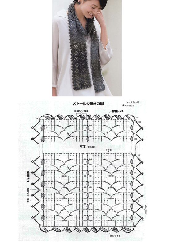 crochet scarf graphics