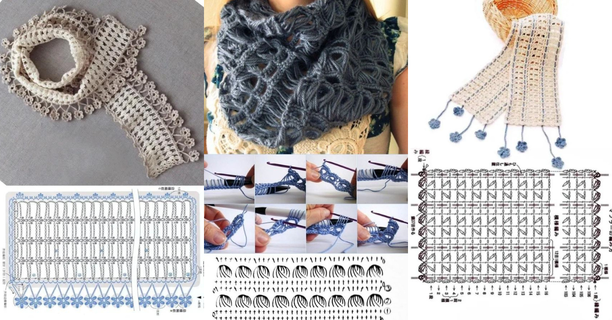 crochet scarf graphics