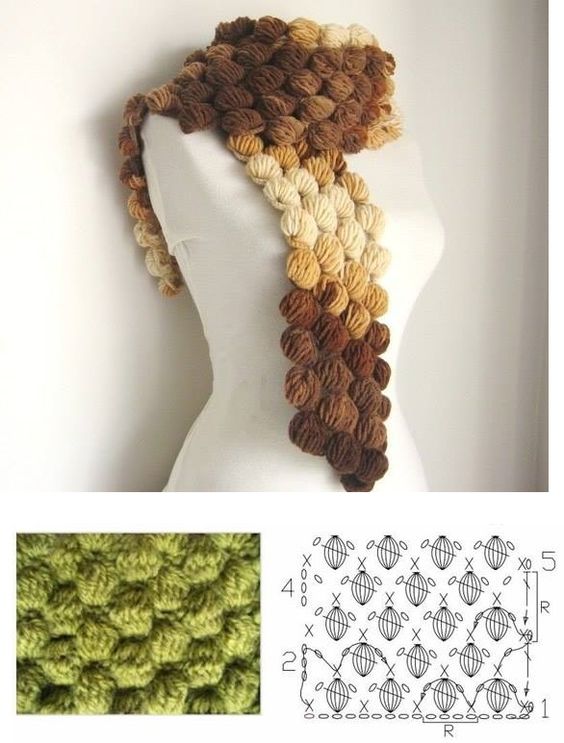 crochet scarf inspirations with graphic 10