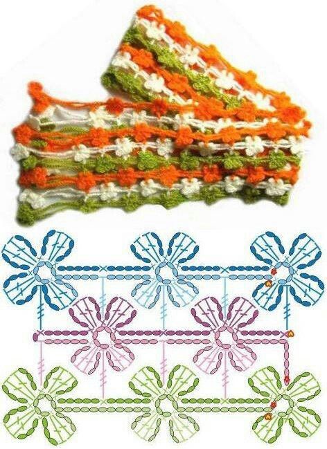 crochet scarf inspirations with graphic 11