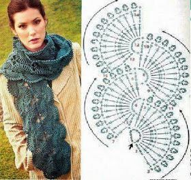 crochet scarf inspirations with graphic 12