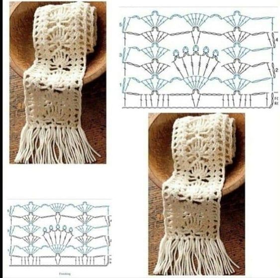 crochet scarf inspirations with graphic 4