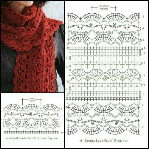 crochet scarf inspirations with graphic 5