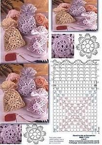 crochet scented sachet bag tutorial 9