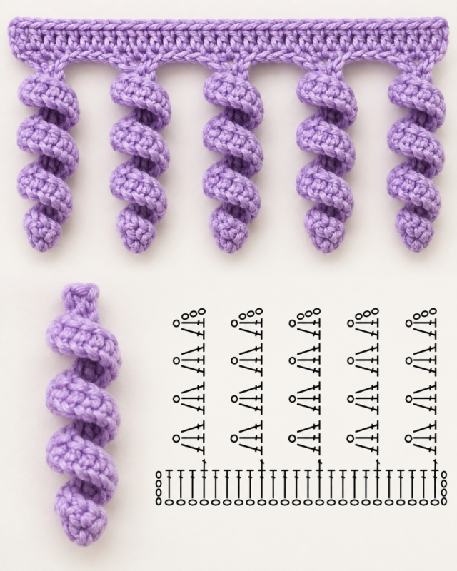 crochet scrunchie with long curls spirals 2 scaled