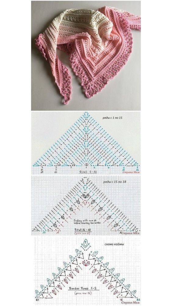 crochet shawls tutorial patterns 3