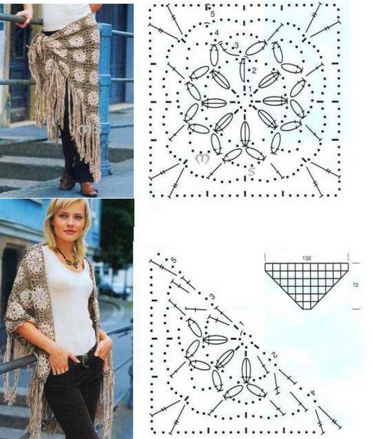 crochet shawls tutorial patterns 5