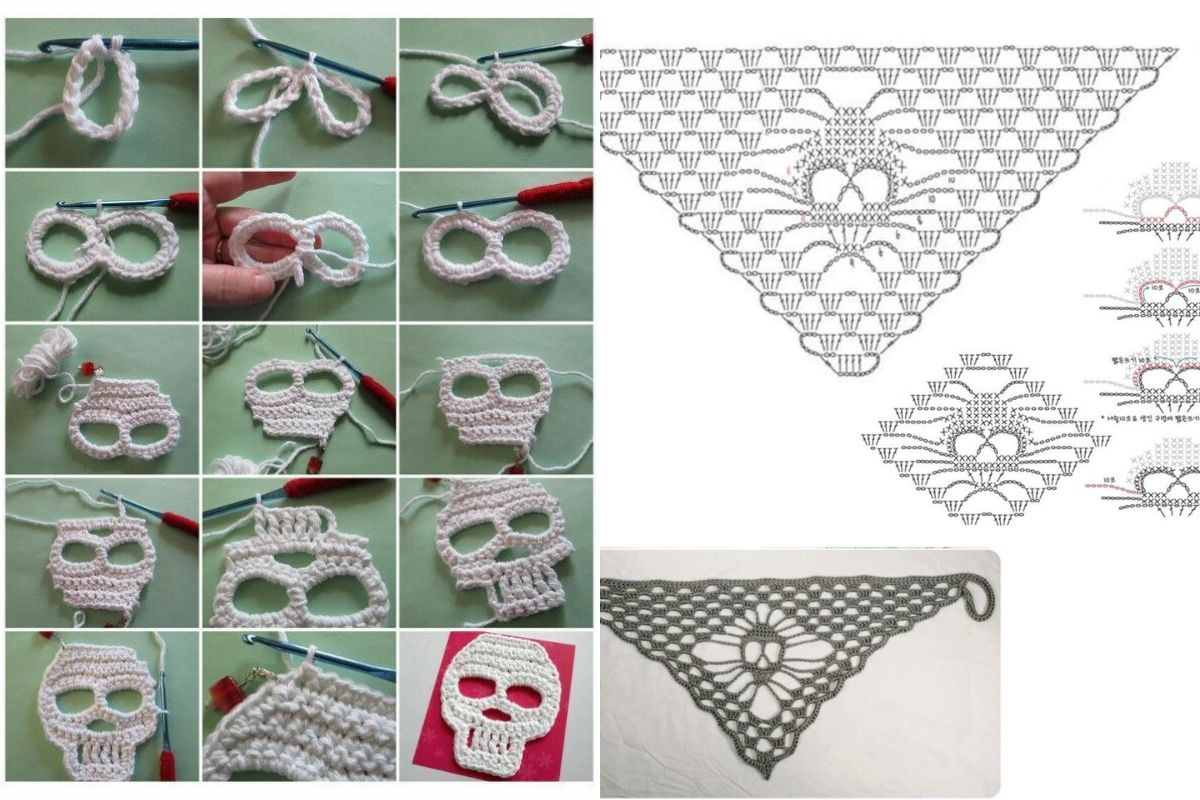 crochet skull graphiques ideas 4
