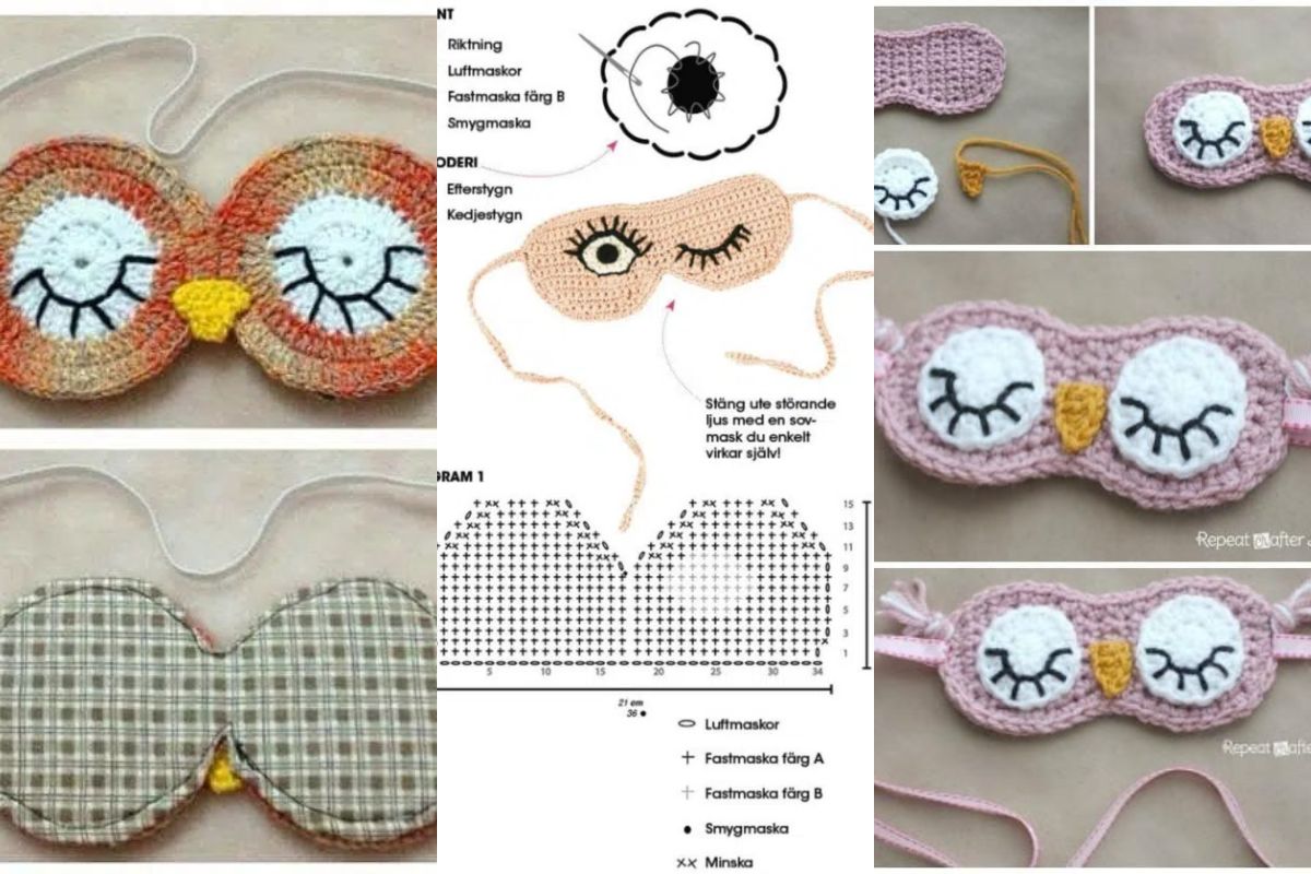 crochet sleep mask ideas 1