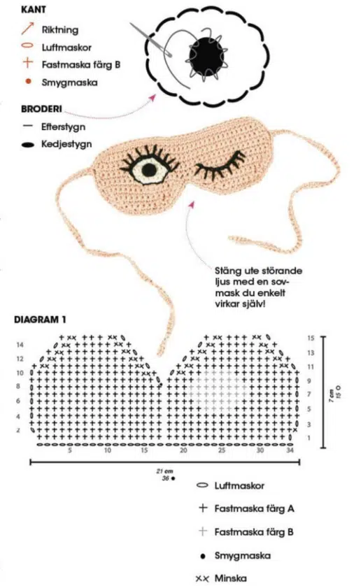 crochet sleep mask ideas