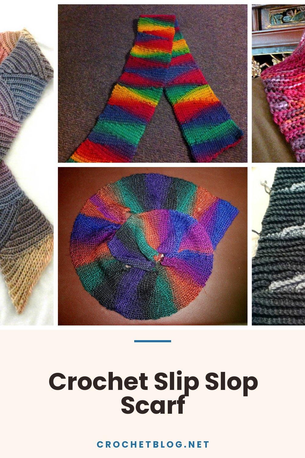 Crochet Slip Slop Scarf