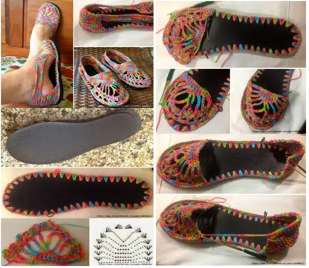 crochet slippers with patterns 6
