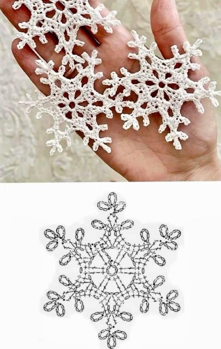 crochet snowflake earrings 9