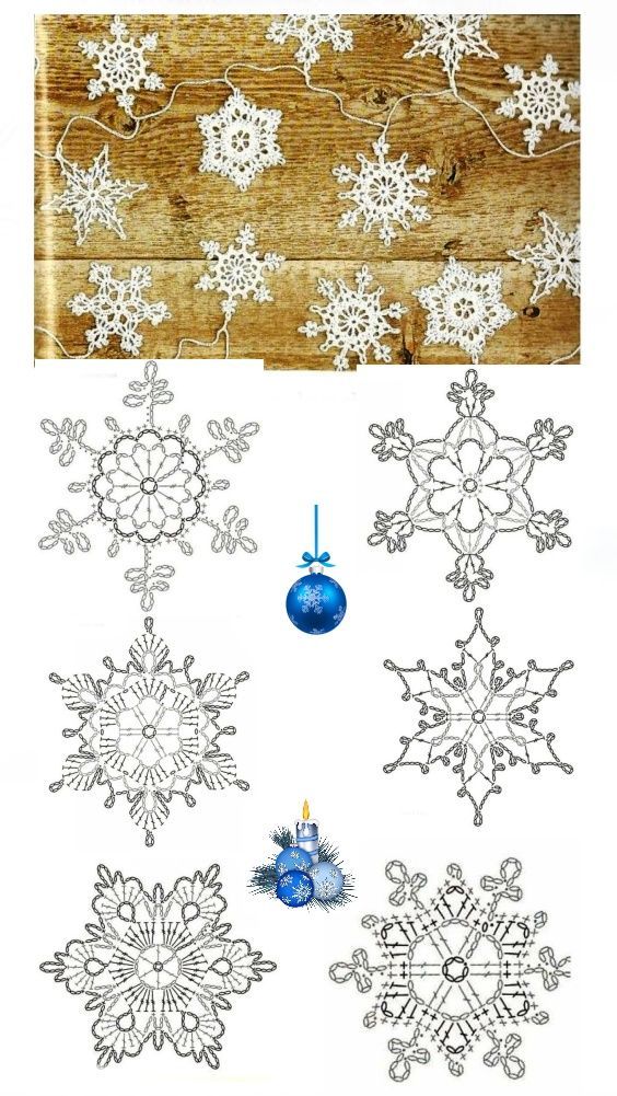 crochet snowflake graphics 3