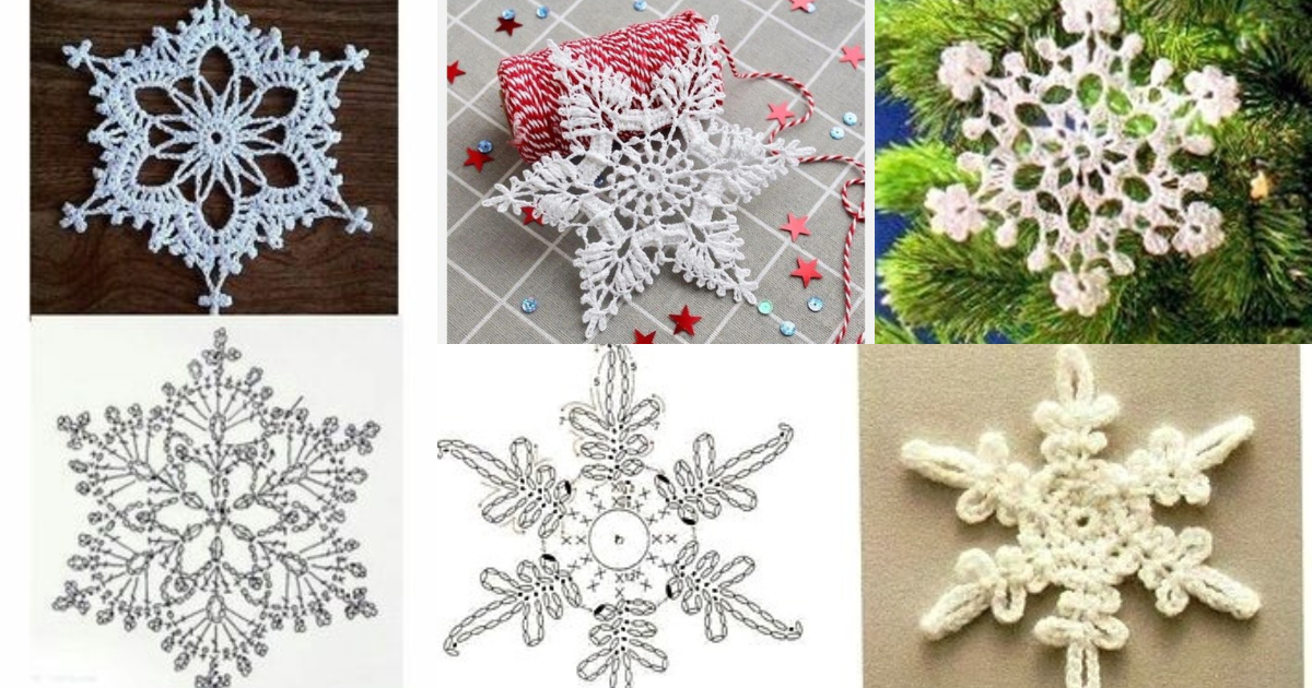 crochet snowflake graphics