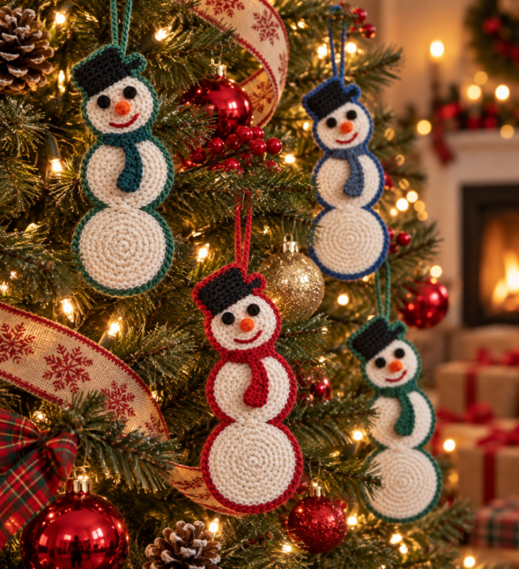crochet snowman applique ideas 4 scaled