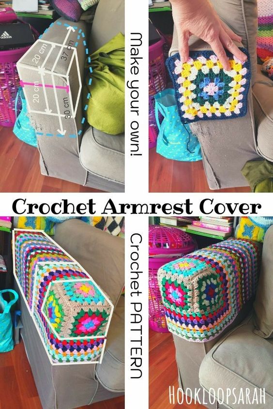 crochet sofa arm cover 8