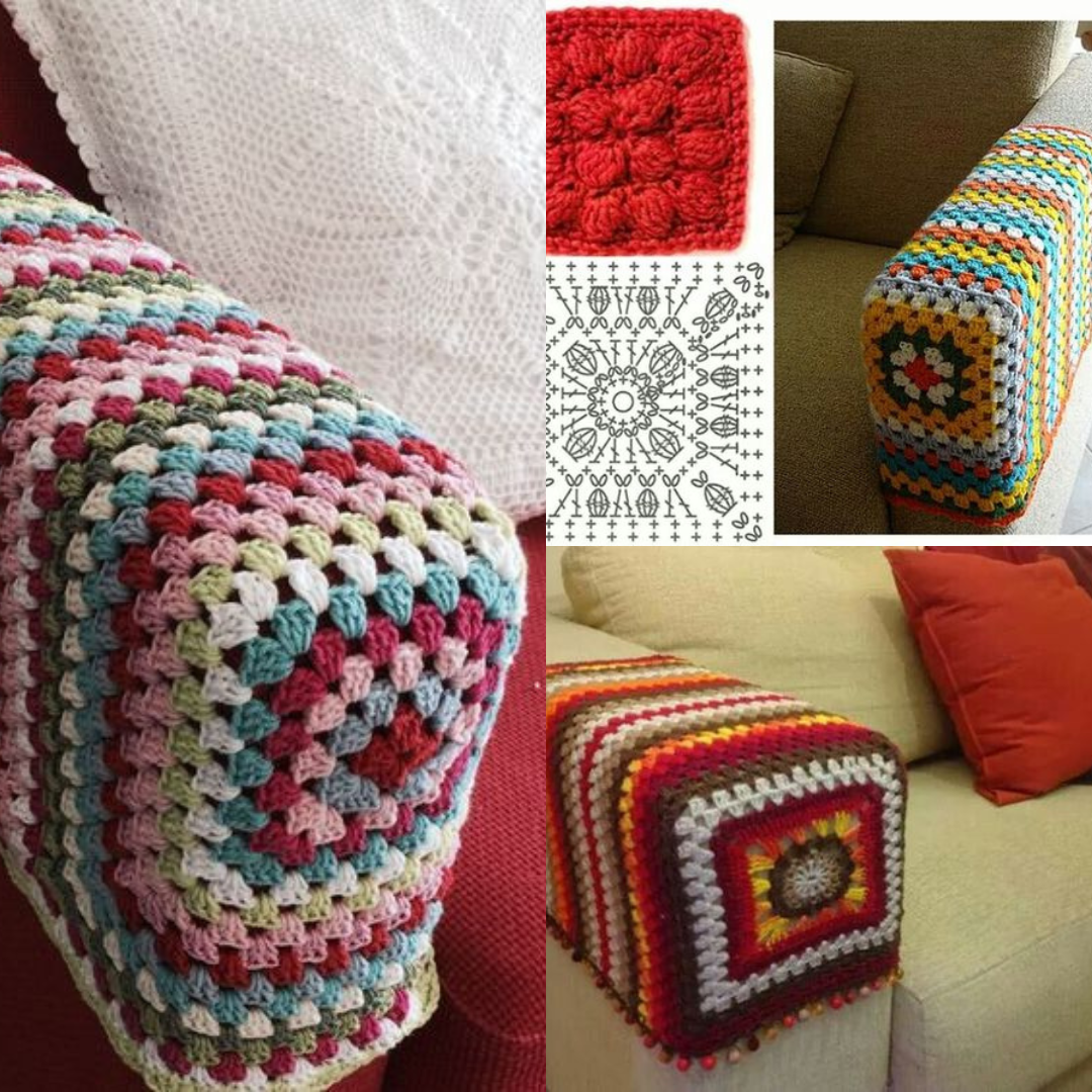 crochet sofa arm cover