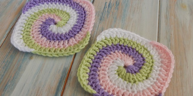 crochet spiral granny square