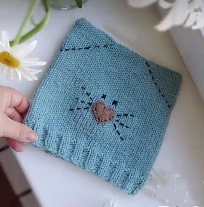 crochet square baby hat 3