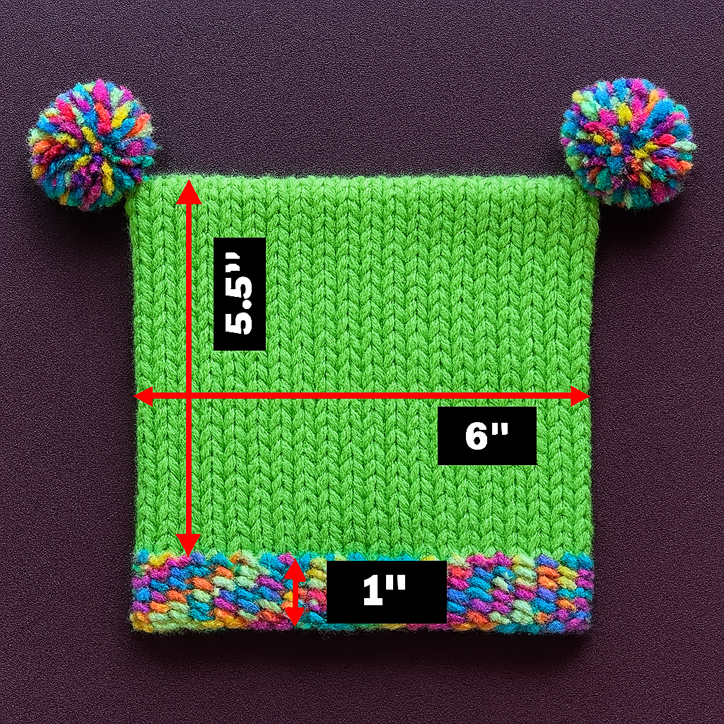 crochet square baby hat