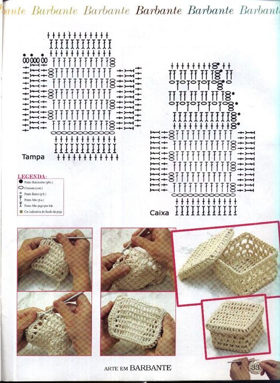 crochet square basket 7