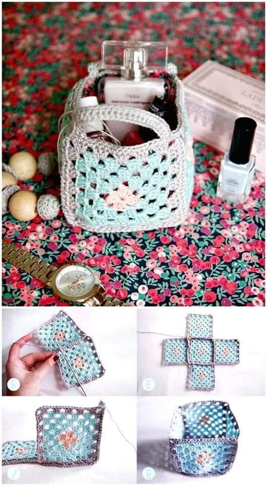 crochet square basket 8