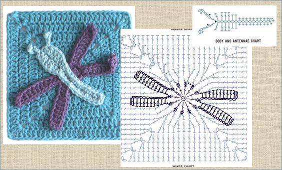 crochet square graphics with animals 3