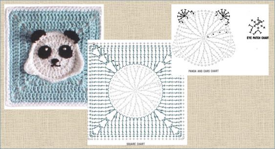 crochet square graphics with animals 5