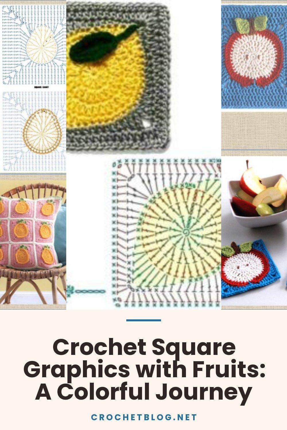 Crochet Square Graphics with Fruits: A Colorful Journey