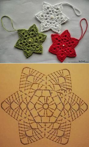 crochet star flower 2