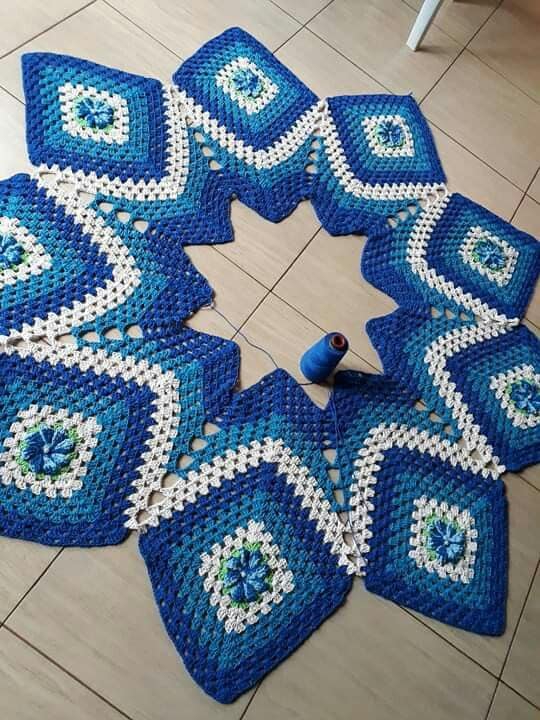 crochet star rug step by step 3