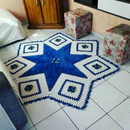 crochet star rug step by step 6