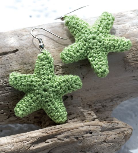 crochet starfish earrings 6