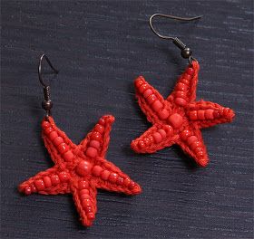 crochet starfish earrings 7