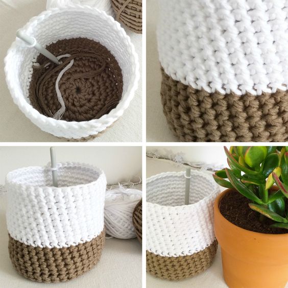 crochet storage baskets 4