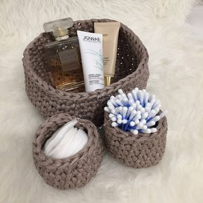 crochet storage baskets 6